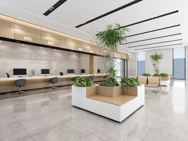 Hospital café with natural light