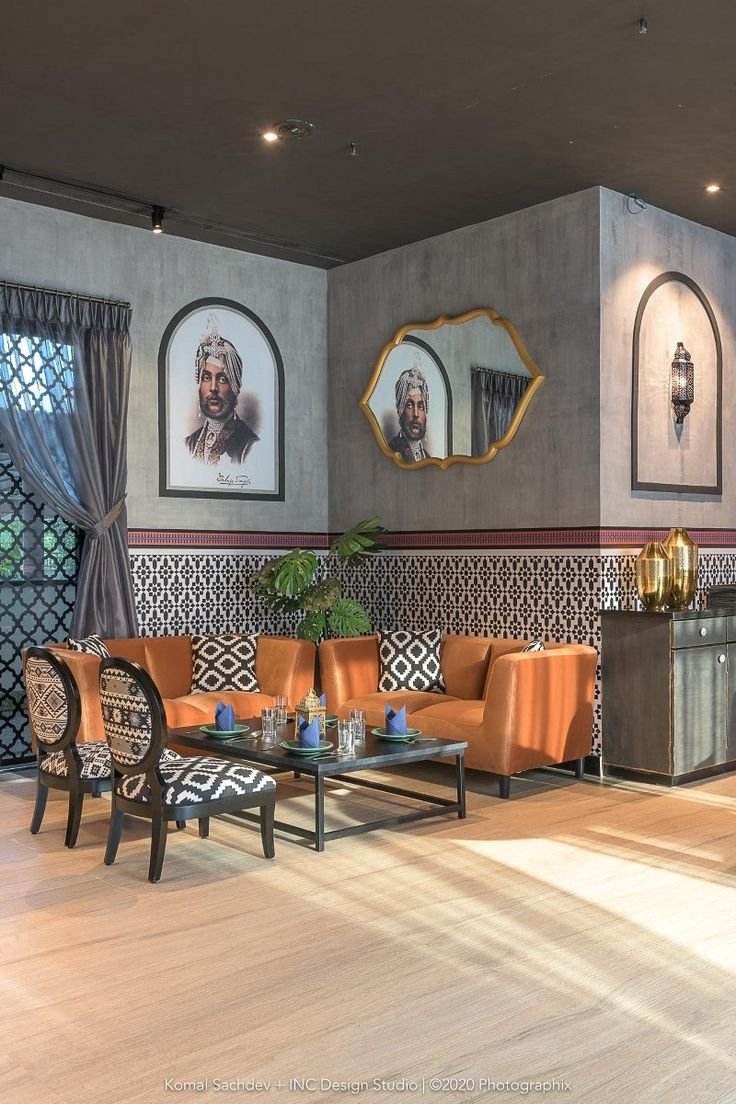 The Restaurant Interior Reflects A Unique Blend Of…