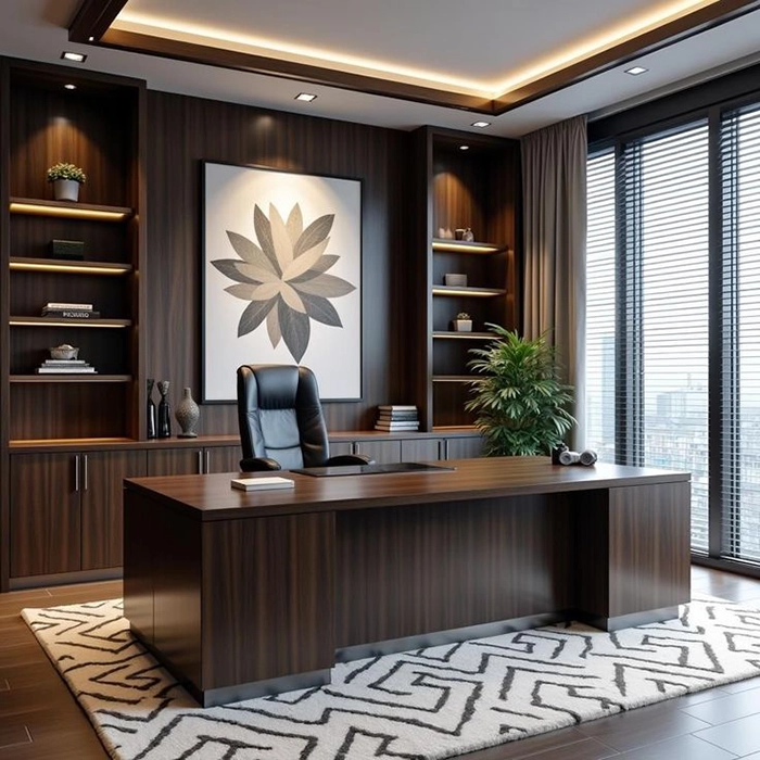 office CEO room interior design in Bangladesh