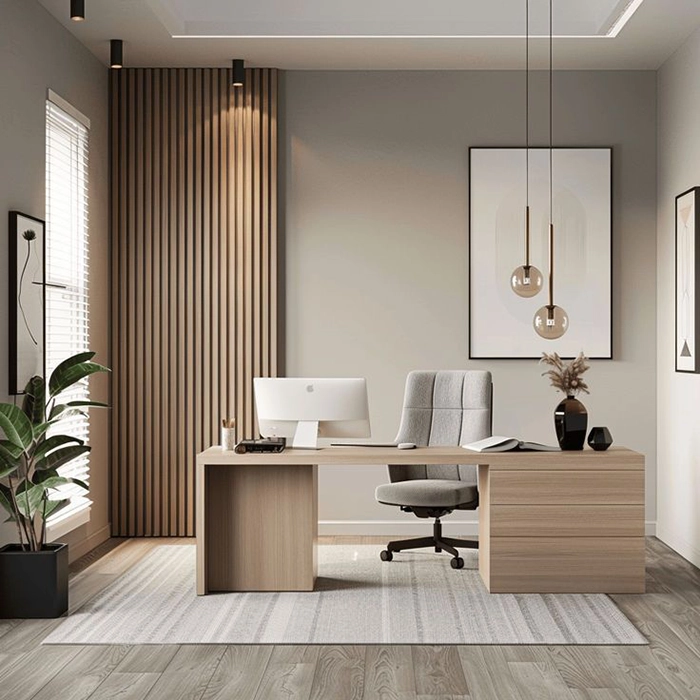 office white color simple interior design