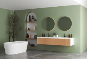 shower room bathtub mirror