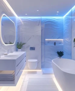 white modern slower room