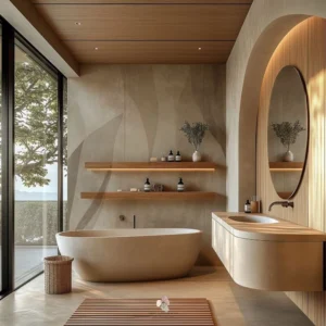 wooden bathroom bathtubs interior design