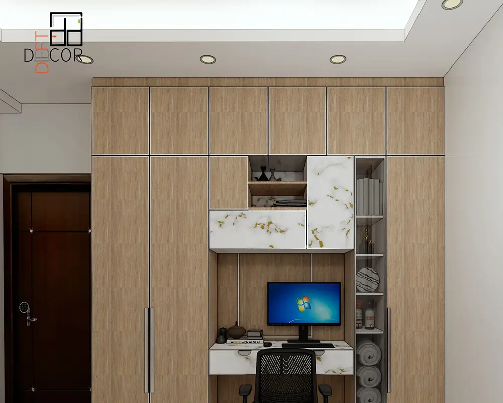 full height build cabinet with reading table child bed room full height build cabinet with reading table child bed room