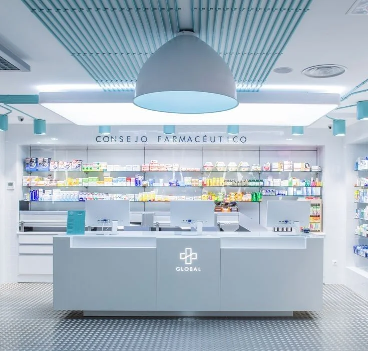 pharmacy showroom interior design