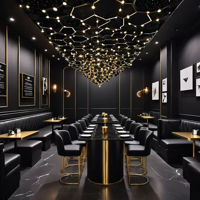restaurant black interior design restaurant black interior design