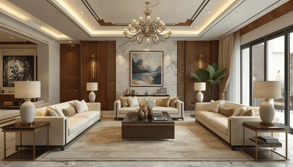 lucid origin Create an ultra realistic luxury drawing room for a premium residential home in 0 2
