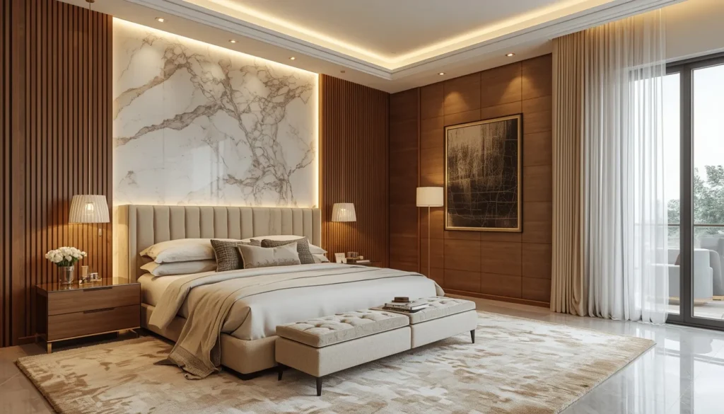 lucid origin Create an ultra realistic luxury master bedroom interior for a premium interior 0 1