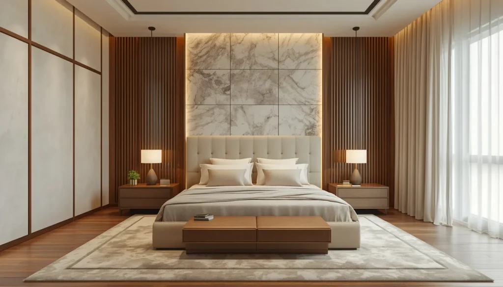 lucid origin Create an ultra realistic luxury master bedroom interior for a premium interior 0
