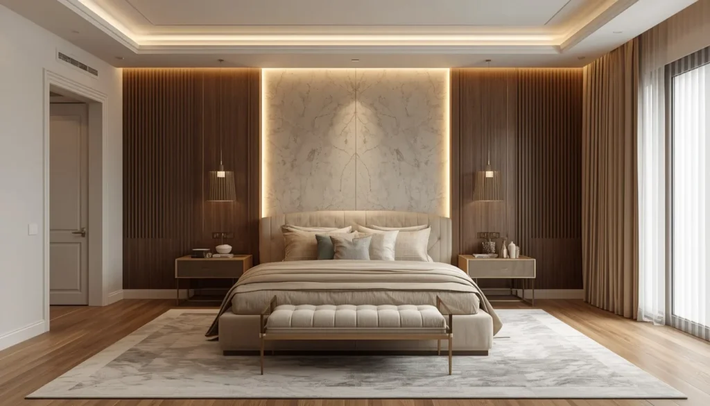 lucid origin Create an ultra realistic luxury master bedroom interior for a premium interior 0 2