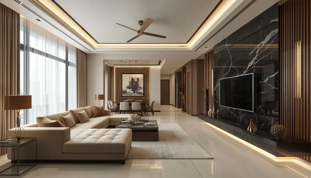luxury modern living room interior