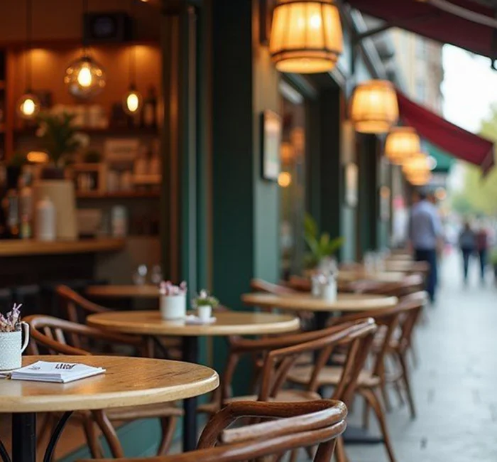 open coffee shop interior design
